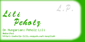 lili peholz business card